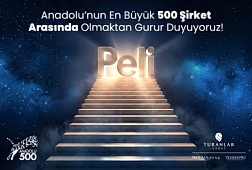 Anadolu'nun En Büyük 500 Şirketi Arasında Olmaktan Gurur Duyuyoruz!